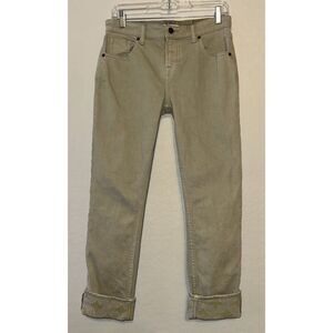 Johnny Was Reina Cuffed Sage Green Boyfriend Jeans Women’s‎ Sz 25 Embroidered